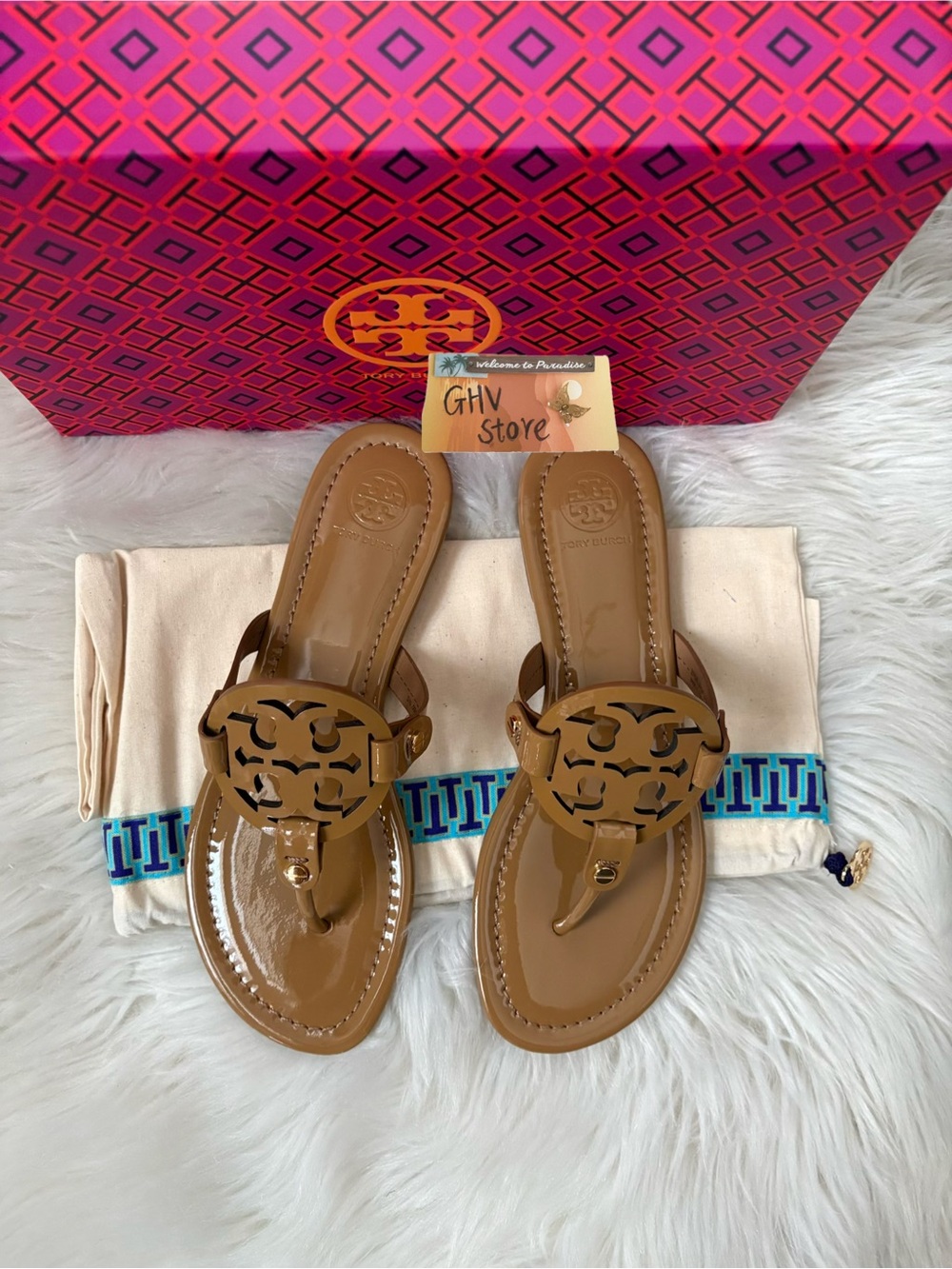 Tory Burch miller patent calf sandals
